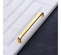 GREMBI 1 Pcs Gabinete de Aluminio, Manijas Del Cajón de la Puerta Anti-Corrosión Manija de Extracción de Forma De, con Tornillos de Cajón de Aluminio Manijas de Armario de Cocina (192 Mm/7.56 Pulgadas