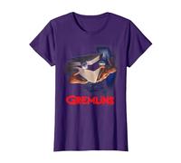 Gremlins Poster Camiseta, Mujer, Morado, XL