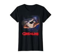 Gremlins Poster Camiseta, Mujer, Negro, XXL