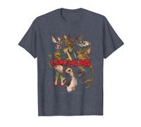 Gremlins Trouble Brewing Camiseta, Hombre, Azul Jaspeado, 3XL