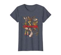 Gremlins Trouble Brewing Camiseta, Mujer, Azul Jaspeado, 3XL