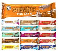 Grenade Carb Killa - Elige 12 barras de proteínas de pastel de cumpleaños, masa de galletas, caramelo salado, dulce de maní, nuez de maní, maní salado, chocolate amargo, menta y más. Alto en proteínas