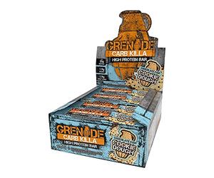 Grenade High Protein and Low Carb Barra Sabor - Chocolate Chip Cookie Dough, 12 x 60 g