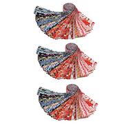 Grendly 120 Piezas de, Tiras de Acolchado de Tela de Algodón, Bricolaje, Tejido Artesanal, Paquete de Tela, Suministros de Tela de Retales, 6,5X50 cm