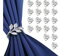 Grendly 20 anillos de hoja de plata, anillo de plata para servilletas de mesa, anillos para fiesta