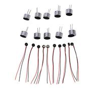 Grendly 20 unidades de condensador Electret Miniphone para PC MP3 MP4, 10 piezas 9,7 x 7 mm y 10 piezas 4 x 2 mm