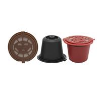 Grendly 3 unidades de cápsulas de espresso rellenables, reutilizables para máquina de café, cápsula reutilizable, cápsula vacía para rellenar