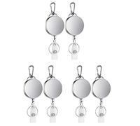 Grendly 6 piezas llaveros retráctiles, llaveros, identificación con cordón de etiqueta, titular de la tarjeta, retroceso, carrete, pinza para cinturón