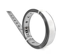 Grendly Cinta adhesiva de acero inoxidable para mecanizado de precisión, riel de guía autoadhesivo, cinta métrica con regla de metal, A-100 cm