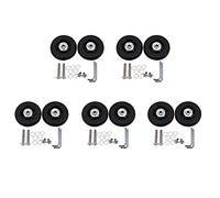 Grendly Juego de 10 ruedas de repuesto para equipaje, ejes de goma, para reparación de equipaje, 64 mm