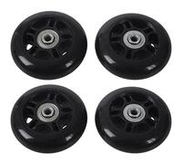 Grendly Juego de 4 ruedas de repuesto para equipaje, 64 x 18 mm, color negro