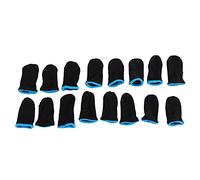 Grendly Mangas de Dedo de Fibra de Carbono de 18 para Juegos MóViles las Mangas de los Dedos de la Pantalla de Prensa(16 Piezas)