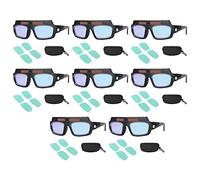 Grendly - Máscara de soldadura de oscurecimiento automática con energía solar, 8 unidades, gafas de soldador