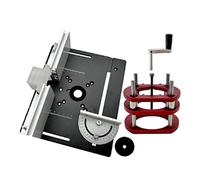 Grendly Router Lift 65MmDiam Motors Router Lift Kit de elevación de enrutador de aleación de aluminio Base de mesa de aluminio para carpintería Router Mesa Insertar placa B