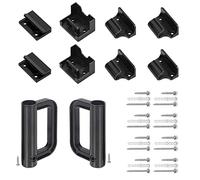 GRENFU Juego Completo de Accesorios retráctiles de Repuesto para Puerta de bebé, Accesorios de Montaje en Pared, pestillos Negros A32 A32