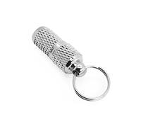 Grenhaven Etiqueta De Dirección Identificación Perro Gato, Contenedor De Tubo De Etiqueta Antipérdida, Colgante De Collar Impermeable para Mascotas, Cápsula De Dirección Muy Ligera, Plata, XXS