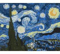GRENHUE Pintar por Numeros Adultos Cielo Estrellado De Van Gogh Lienzos para Pintar con Numeros con Pinceles y Pintura Acrílica,DIY Paint by Numbers para Adultos, Niños de Regalo Creativo,40 x 50 Cm