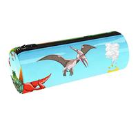 Grenn - Estuche de lona con diseño de dinosaurio, monedero, bolsa de maquillaje para estudiantes, papelería, escuela, oficina, Multi#09, 20x6.3cm/7.9x2.5in, Estuches para lápices