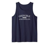 Grenoble Isère Auvernia-Ródano-Alpes Francia Camiseta sin Mangas, Hombre, Azul Marino, L