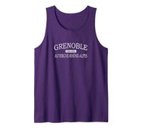 Grenoble Isère Auvernia-Ródano-Alpes Francia Camiseta sin Mangas, Hombre, Morado, XL