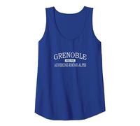 Grenoble Isère Auvernia-Ródano-Alpes Francia Camiseta sin Mangas, Mujer, Azul Real, L