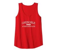 Grenoble Isère Auvernia-Ródano-Alpes Francia Camiseta sin Mangas, Mujer, Rojo, S