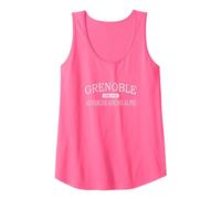 Grenoble Isère Auvernia-Ródano-Alpes Francia Camiseta sin Mangas, Mujer, Rosado Neón, M