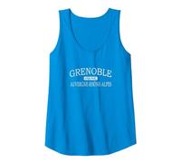 Grenoble Isère Auvernia-Ródano-Alpes Francia Camiseta sin Mangas, Mujer, Zafiro, L