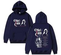 GREOPE Eth-el Cain - Sudadera con capucha de manga larga para mujer y hombre, talla A, azul marino, 3XL
