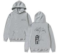 GREOPE Eth-el Cain - Sudadera con capucha, manga a la moda, informal, para hombre y mujer, gris, XXL