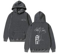 GREOPE Eth-el Cain - Sudadera con capucha para hombre y mujer, manga informal, para hombre y mujer B, gris oscuro, L