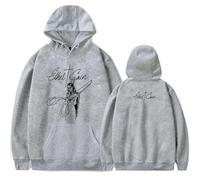 GREOPE Eth-el Cain - Sudadera con capucha unisex estampada de manga larga, gris, 3XL