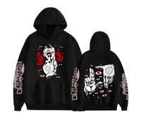 GREOPE He-ll-sing - Sudadera con capucha de anime, manga a la moda, casual, ropa de calle para hombres y mujeres A, Negro, L