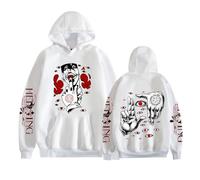 GREOPE He-ll-sing - Sudadera con capucha de anime, manga a la moda, casual, ropa de calle para hombres y mujeres A, blanco, L