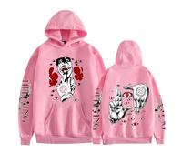 GREOPE He-ll-sing - Sudadera con capucha de anime, manga a la moda, casual, ropa de calle para hombres y mujeres A, rosa, L