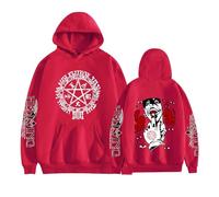 GREOPE He-ll-sing - Sudadera con capucha de anime, manga a la moda, informal, para hombre y mujer B, rosso, L