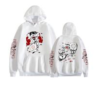 GREOPE He-ll-sing - Sudadera con capucha de anime, unisex, con estampado de anime, manga larga A, blanco, L