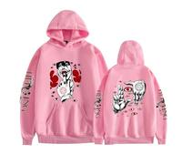 GREOPE He-ll-sing - Sudadera con capucha de anime, unisex, con estampado de anime, manga larga A, rosa, L