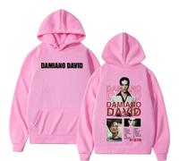 GREOPE Sudadera con Capucha Damiano Singer David, Sudadera Casual de Moda Estilo Manga, Streetwear para Hombres y Mujeres B-Pink||XX_l