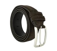 GRESEL Cinturón de Gamuza para Hombre y Mujer, Piel Auténtica, Made in Italy, Ajustable