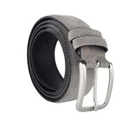 GRESEL Cinturón de Gamuza para Hombre y Mujer, Piel Auténtica, Made in Italy, Ajustable
