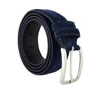 GRESEL Cinturón de Gamuza para Hombre y Mujer, Piel Auténtica, Made in Italy, Ajustable