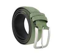 GRESEL Cinturón de Gamuza para Hombre y Mujer, Piel Auténtica, Made in Italy, Ajustable