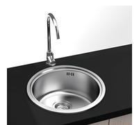 Gresinex | Fregadero Cocina Oslo Redondo | 1 Seno | Ø45 Sobre Encimera - Acero Inoxidable Aisi 304