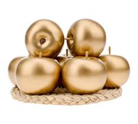 Gresorth 6 PCS Artificiales Oro Manzana Falso Manzanas Fruta Casa Fiesta Navidad Decoracion