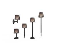 Greta - Aplique de pie o lámpara de pie para exterior con luz solar LED, color negro