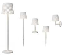 GRETA - Aplique/Lámpara de Mesa/Pie/Exterior Solar LED Blanco Nuevo para Jardín