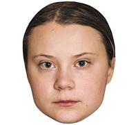 Greta Thunberg (Serious) Mascaras de personajes famosos, caras de carton