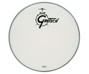 "Gretsch Drums 18"" Bass Drum Head WH w/Logo"