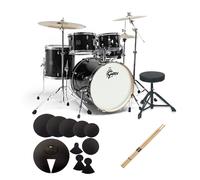 Gretsch Energy 20" Drum Kit Starter Pack w/Pads and Sticks Black